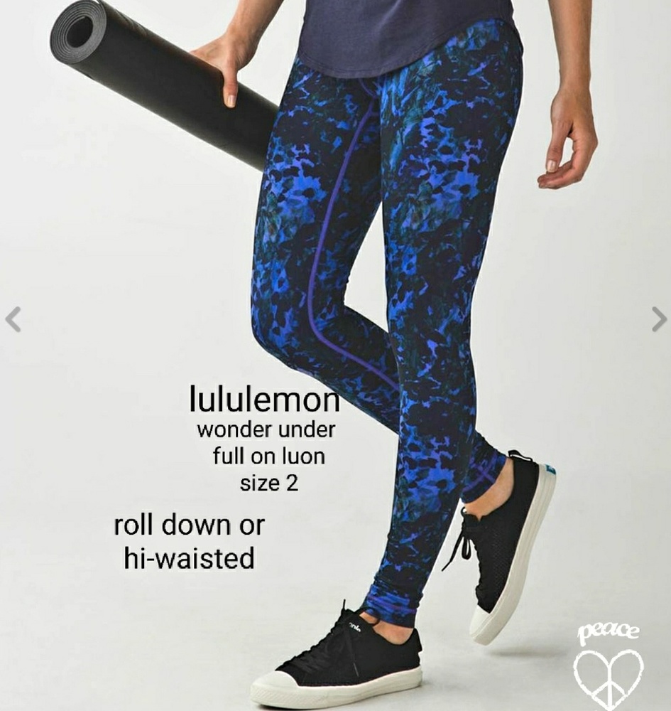 Lululemon wunder under sz 2 roll down tights 28"